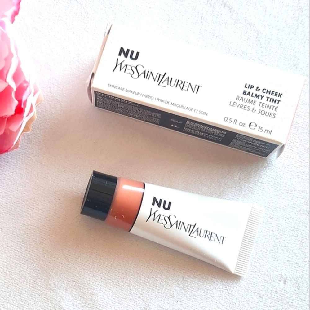 YSL NU LIP & CHEEK BALMY TINT with Hyaluronic Acid in NU PINCH